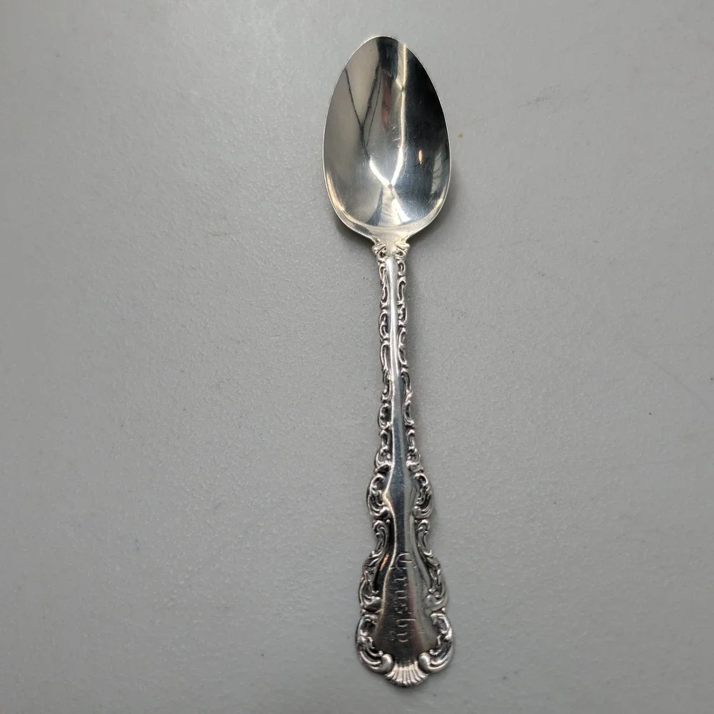 Gorham Louis  XV Sterling Silver Teaspoons Set 6 Monogram and dated Aug 7 1901
